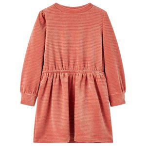 Vestido infantil de manga larga rosa 128
