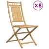 vidaXL Sillas plegables, 8 unidades, 46x66x99 cm, bamb&uacute;