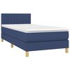 vidaXL Cama box spring con colch&oacute;n tela azul 90x200 cm
