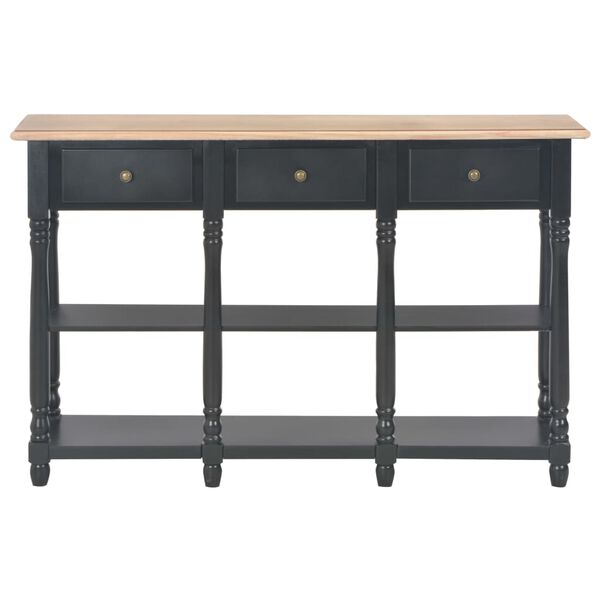 vidaXL Mesa consola de MDF negra 120x30x76 cm