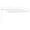 vidaXL Toldo autom&aacute;tico con LED y sensor de viento crema 450x300 cm