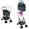 vidaXL Carrito Plegable para Mascotas Ajustable Verde 81 x 47 x 99 cm