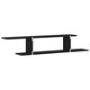 vidaXL Estante para TV de pared Roble Negro 125 x 18 x 23 cm