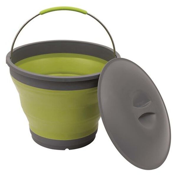 Outwell Cubo plegable con tapa 7,5 L verde lima