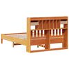 vidaXL Cama con estantería sin colchón madera maciza marrón 150x200 cm