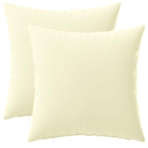 vidaXL Funda de almohada 2 pcs HEERLEN Crema 30 x 30 cm Poli&eacute;ster