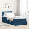 vidaXL Cama otomana con colch&oacute;n azul 90x200 cm tela