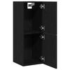 vidaXL Gabinete de Baño con almacenamiento Roble Negro 30 x 30 x 80 cm
