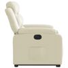 vidaXL Sill&oacute;n reclinable elevable el&eacute;ctrico de cuero sint&eacute;tico crema