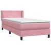 vidaXL Cama box spring con colch&oacute;n terciopelo rosa 90x220 cm