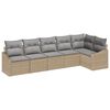 vidaXL Conjunto de sof&aacute;s de jard&iacute;n 6 uds. Beige y Gris Claro