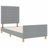 vidaXL Estructura de cama con cabecera Gris claro 100 x 200 cm tela