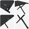 vidaXL Cama de Camping Plegable Manual 2 pcs Negro 193 x 69 x 45 cm