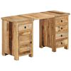 vidaXL Escritorio con pedestal madera maciza de mango 140x50x77 cm
