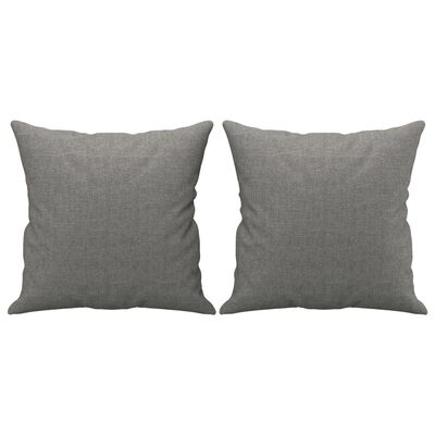 vidaXL Sofá 2 plazas con almohadas y cojines tela gris oscuro 140 cm