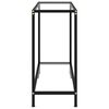 vidaXL Mesa de consola transparente vidrio templado 80x35x75 cm