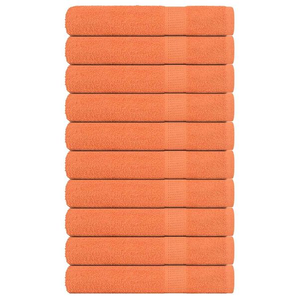 vidaXL Toallas de sauna FROGN 10 uds naranja 80x200 cm 360 g/m&sup2;