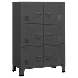 vidaXL Ba&uacute;l de almacenaje industrial metal antracita 75x40x115 cm