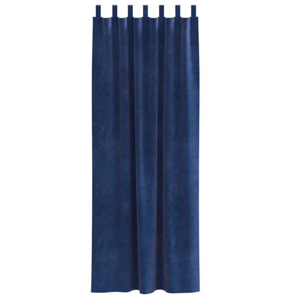 vidaXL Cortinas opacas 2 pcs Azul Oscuro 140 x 260 cm Terciopelo