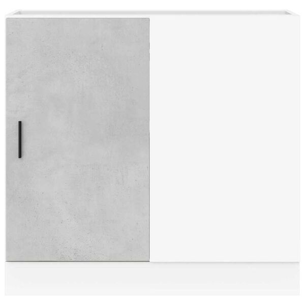 vidaXL Mueble bajo para fregadero "Lyon" de madera de ingeniería gris hormigón