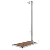 vidaXL Ducha de jard&iacute;n con base marr&oacute;n 220 cm acero inoxidable