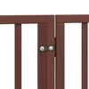 vidaXL Puerta de perros plegable 12 paneles madera &aacute;lamo marr&oacute;n 960 cm