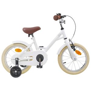 vidaXL Bicicleta Infantil 12 Pulgadas para 2-4 a&ntilde;os Blanco