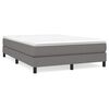 vidaXL Estructura de cama con somier tela gris oscuro 140x190 cm