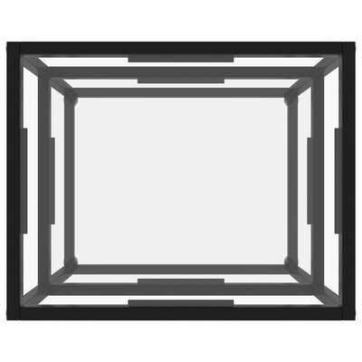 vidaXL Mesa de consola transparente vidrio templado 50x40x40 cm