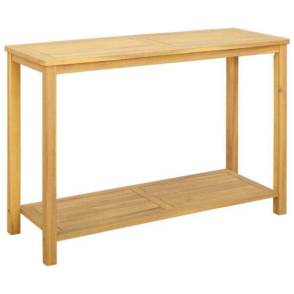 vidaXL Mesa consola de jard&iacute;n madera maciza de acacia 110x40x75 cm