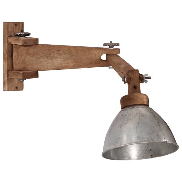 vidaXL L&aacute;mpara de pared 25 W E27 plateado vintage