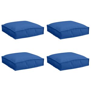 vidaXL Coj&iacute;n 4 pcs Azul Royal 40 x 40 x 8 cm Tela Oxford