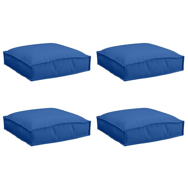 vidaXL Coj&iacute;n 4 pcs Azul Royal 40 x 40 x 8 cm Tela Oxford
