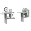 vidaXL Estante de pared 2 uds madera ingeniería gris Sonoma 38x12x38cm