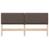 vidaXL Cabecero tapizado con cabecera Gris Natural y Claro 200 cm