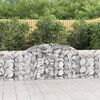 vidaXL Cesta de gaviones forma arco hierro galvanizado 300x30x80/100cm