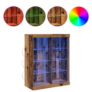 vidaXL Aparador LED Madera vieja 41 x 37 x 100 cm Madera de ingenier&iacute;a