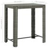 vidaXL Set muebles bar jard&iacute;n 5 piezas y cojines rat&aacute;n sint&eacute;tico gris