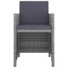 vidaXL Set comedor de jardín 13 piezas y cojines ratán sintético gris