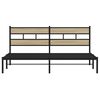 vidaXL Estructura de cama sin colchón metal roble Sonoma 193x203 cm