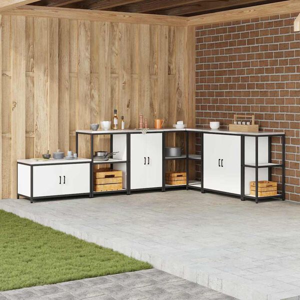 vidaXL Almacenamiento de cocina con estante 60 x 50 x 92 cm Acero