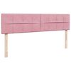 vidaXL Estructura de cama otomana colchones terciopelo rosa 160x200cm