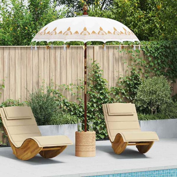 vidaXL Parasol Balin&eacute;s Crema 185 x 185 x 260 cm Algod&oacute;n