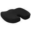 vidaXL Almohada para el asiento Color s&oacute;lido Negro 47 x 36,5 x 8 cm