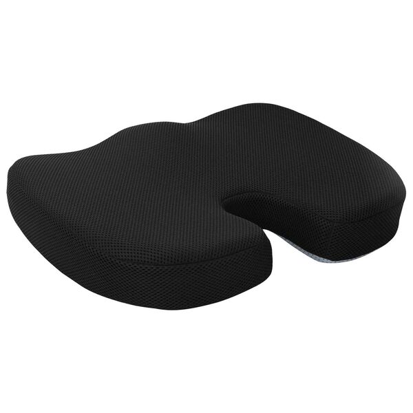 vidaXL Almohada para el asiento Color s&oacute;lido Negro 47 x 36,5 x 8 cm