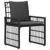 vidaXL Juego de muebles de exterior 4 pcs Negro y Gris oscuro