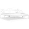 vidaXL Sof&aacute; cama extra&iacute;ble sin colch&oacute;n metal blanco 90x200cm