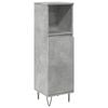 vidaXL Armario de ba&ntilde;o madera contrachapada gris hormig&oacute;n 30x30x100 cm