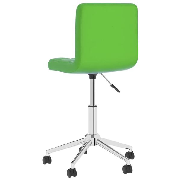 vidaXL Silla de comedor giratoria de cuero sint&eacute;tica verde