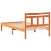 vidaXL Estructura de cama Marr&oacute;n 75 x 190 cm Madera de pino macizo